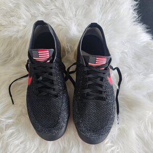 Nike Air VaporMax Flyknit 2 Black Red Swoosh | Women’s Size 8 | 849557-111